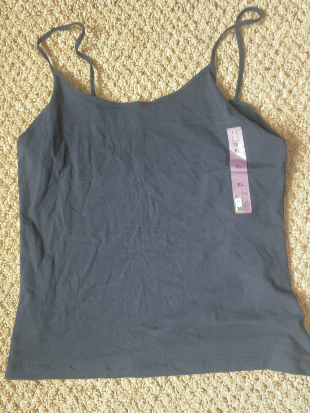 Navy Spaghetti-Strap Tank Top - Primark